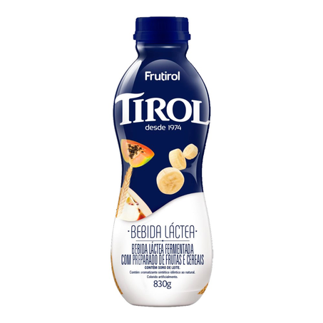 Bebida Láctea Tirol Frutirol Frutas e Cereais Embalagem 830G
