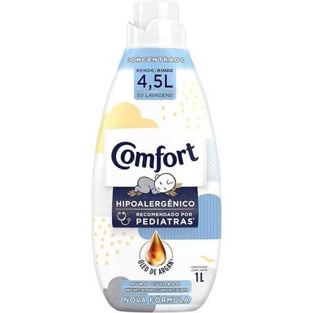 Amaciante de Roupas Comfort Puro Cuidado Frasco 1lt