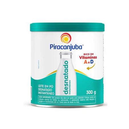 Leite po piracanjuba 300gr desnatado lat