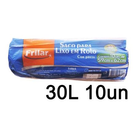 SACO LIXO FRITZ FRIDA FRILAR 30 L PC10UN