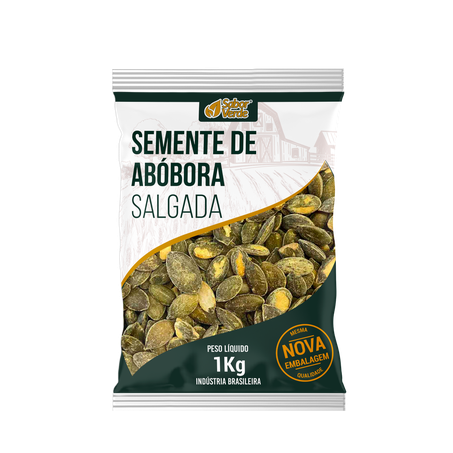 Semente De Abóbora Torrada E Salgada (Sem Casca) 1Kg
