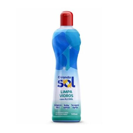 Limpa vidro girando sol 500ml c.alcool