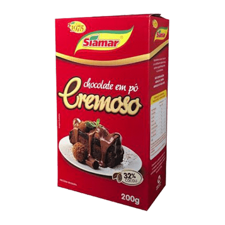 Chocolate em po siamar 200g cremoso