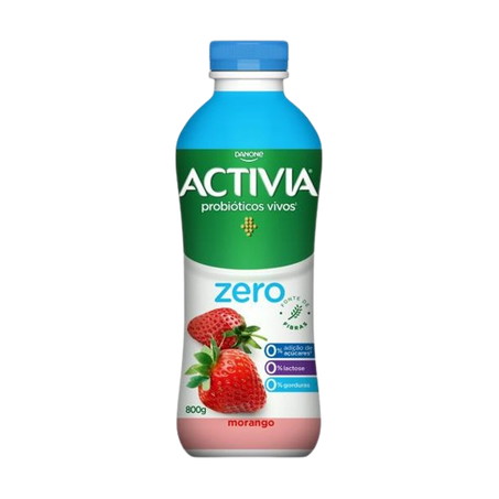 LEITE FERMENTADO ZERO MORANGO ACTIVIA DANONE 800 G