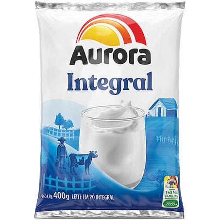 LEITE EM PÓ AURORA INTEGRAL PACOTE 400G