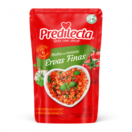 Molho tomate predilecta 300g ervas finas