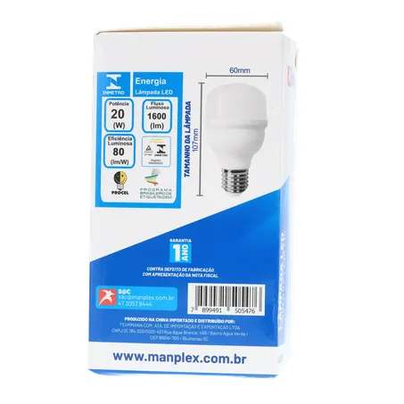Lâmpada mundilux pera 20w 360-28