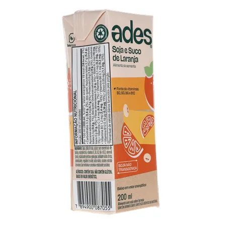 Bebida Base Soja Ades Laranja 200ml 360-31