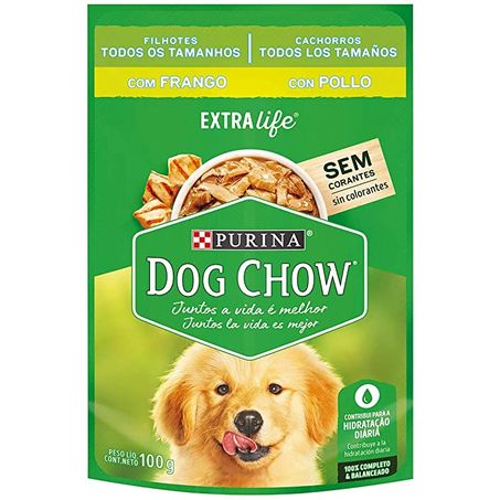Racao dog chow filhotes frango 100g