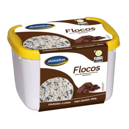 Sorvete skinabon flocos 2l
