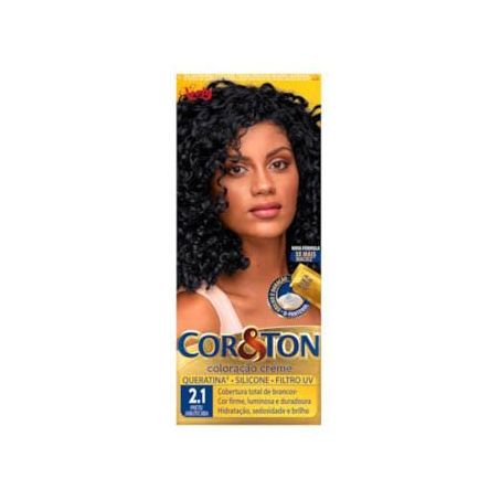 TINTA DE CABELO COR & TON 2.1 PRETO JABUTICABA