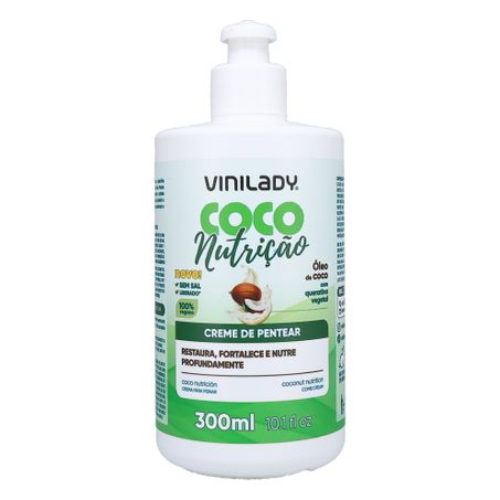 Creme de Pentear Vinilady Coco Nutrição Frasco 300ml