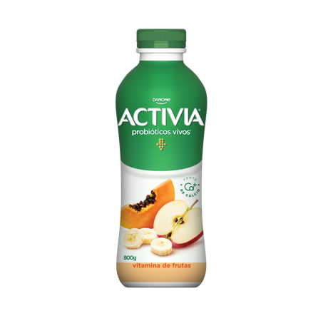 Leite fermentado vitamina de frutas activia gf 800g