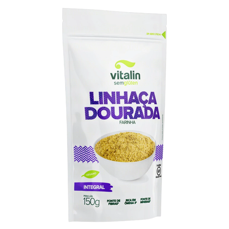 Farinha de Linhaça Dourada Integral Vitalin Embalagem 150G