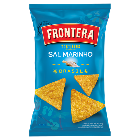 Salgadinho Tortilha de Milho com Sal Marinho Frontera Brasil 110g