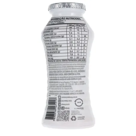 IOGURTE VIDA VEG S/LACTOSE BANANA, MAMAO E MACA 170G 360-15