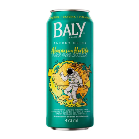 Energético Baly Abacaxi com Hortelã Lata 473ml