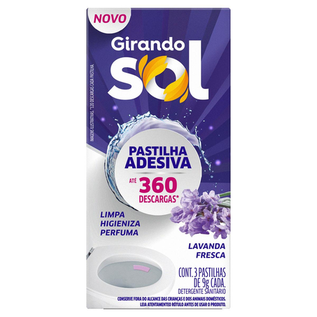 Desodorizador Girando o Sol Lavanda - Com 3 Pastilhas