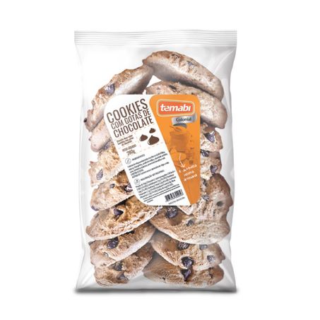 Biscoito temabi cookies gotas de chocolate 280g