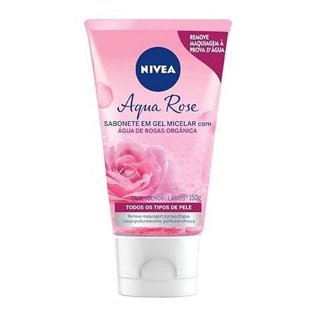 Sabonete em gel nivea micelar facial água de rosas frasco 150ml
