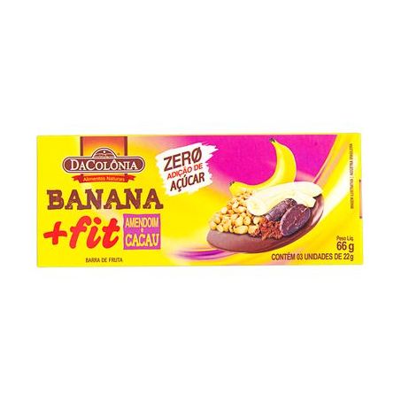 BANANA DA COLONIA FIT AMENDOIM CACAU ZERO 66G