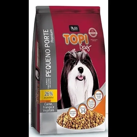 Ração topi dog 1kg gourmet raças pequenas
