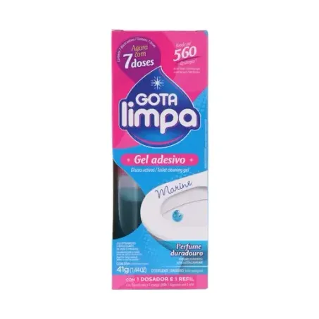 Detergente Sanitário Gel Adesivo Gota Limpa Marine Caixa com 1un - 41gr - Refil