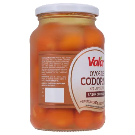 Ovos de codorna valar defumado 300g 360-31