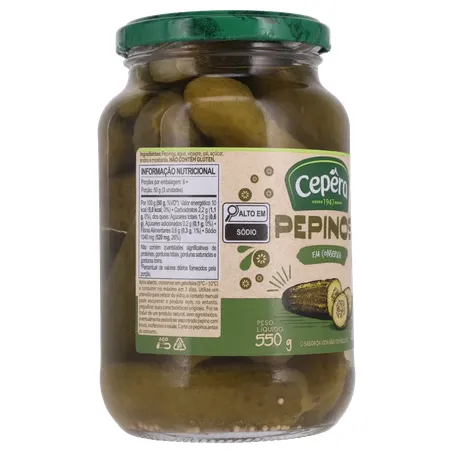 Pepinos em Conserva Cepêra Pote de Vidro 300gr 360-31