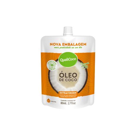 Óleo Coco Extra Virgem Pouch Qualicoco 80ml