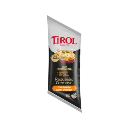 Requeijão Cremoso Tirol Sabor Cheddar Bisnaga 400G
