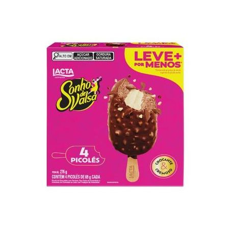Picolé Multpack Lacta Sonho de Valsa 276g
