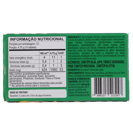 CALDO DE LEGUMES EM CUBO APTI 57G 360-2