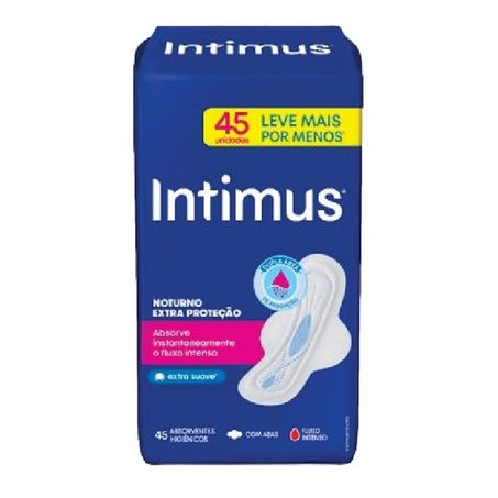 Absorvente Intimus Noturno Suave 45un 
 