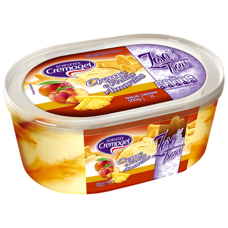 CREMOGEL SORVETE 1 L TRANS CREME E FRUTAS AMARELAS