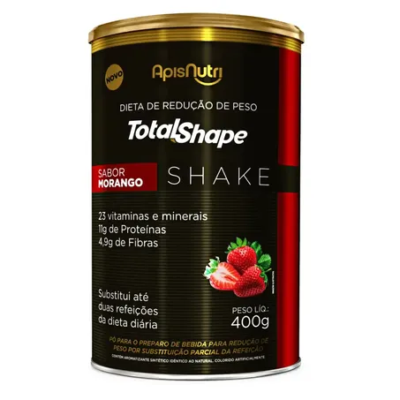 SHAKE TOTAL SHAPE MORANGO 400G - APISNUTRI