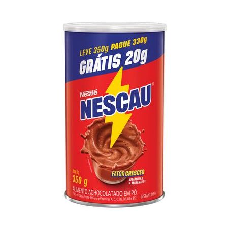 Achocolatado em po nescau lata 350g.