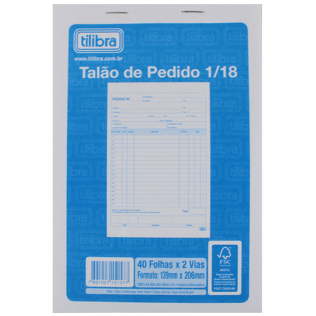 Escolar talao pedido 2vias 40 folhas un