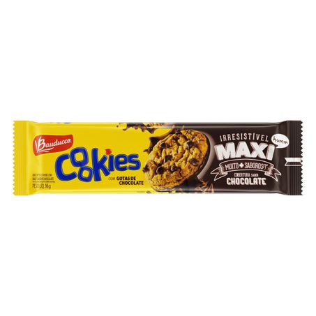 BISCOITO COOKIE GOTAS DE CHOCOLATE COBERTURA CHOCOLATE BAUDUCCO MAXI