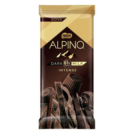 CHOCOLATE DARK MILK 61% CACAU INTENSE ALPINO