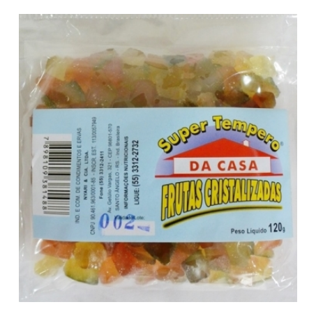 Frutas cristalizadas da casa 120g