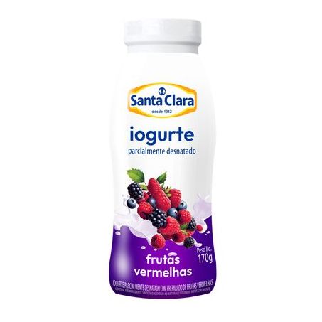 Iog santa clara frutas vermelhas gf 170g