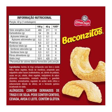 Salgadinho Elma Chips Baconzitos 42g 360-3