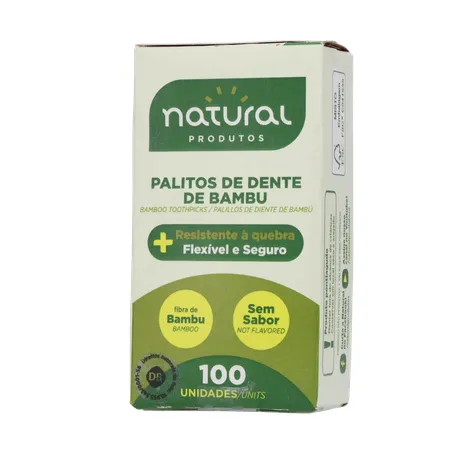 Palito dental natural bambu 100un 360-20