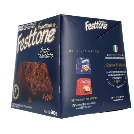 Panettone festtone duplo chocolate 400g 360-5