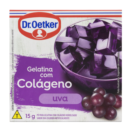 Gelatina Dr Oetker Uva Com Colágeno 15g