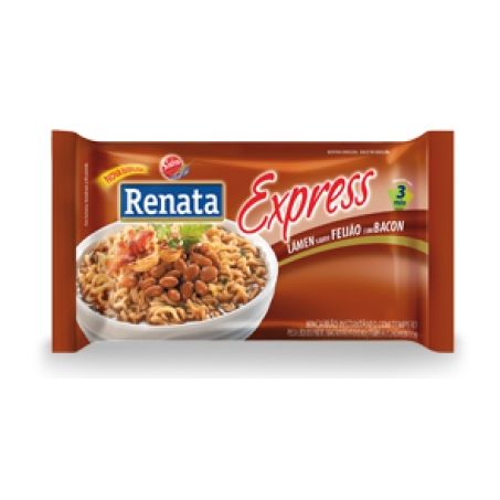 Macarrão instantâneo lámen renata express feijão com bacon 96g