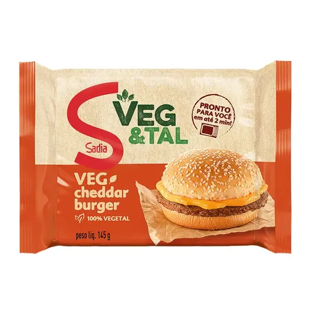 Sanduíche Sadia Veg & Tal Cheddar Congelado Pacote 145g 
 