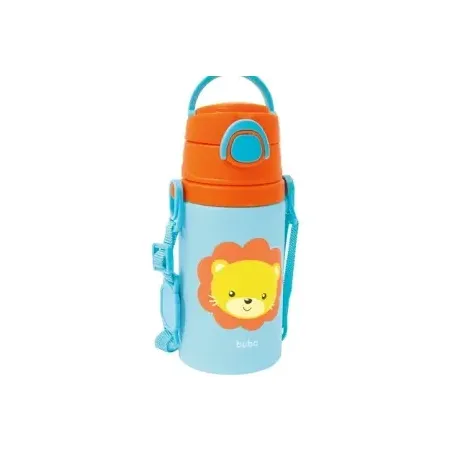 Garrafinha buba animal fun leao canudo/s
