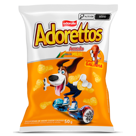 SALGADINHO MILHO ADORETTOS 50GR GALINHA